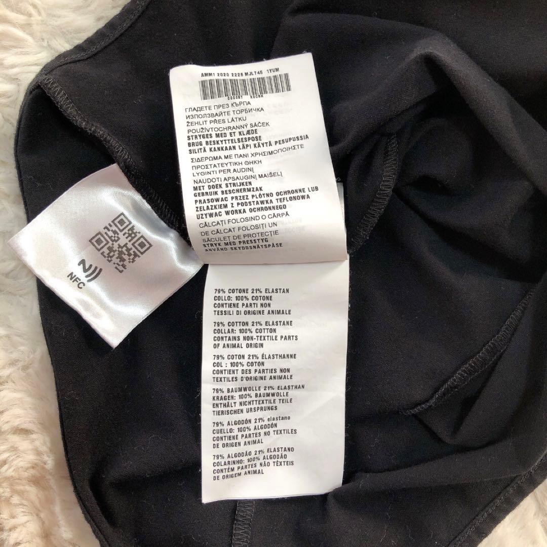 miumiu*ミュウミュウ　フリル襟付きカットソー　イタリア製　黒　XS