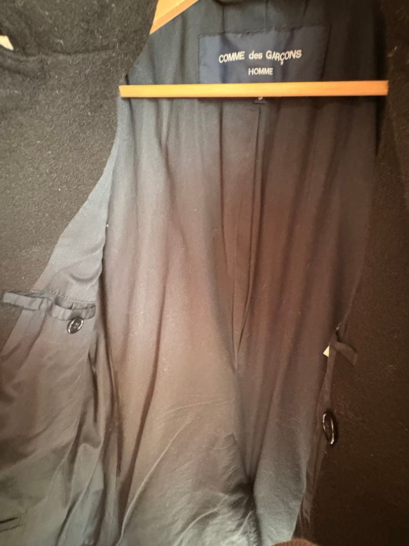 COMME des GARÇONS Gloverall ブラックピーコート S