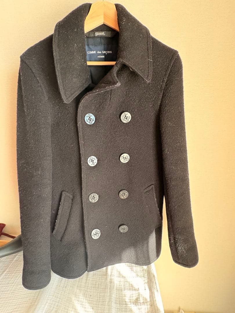COMME des GARÇONS Gloverall ブラックピーコート S