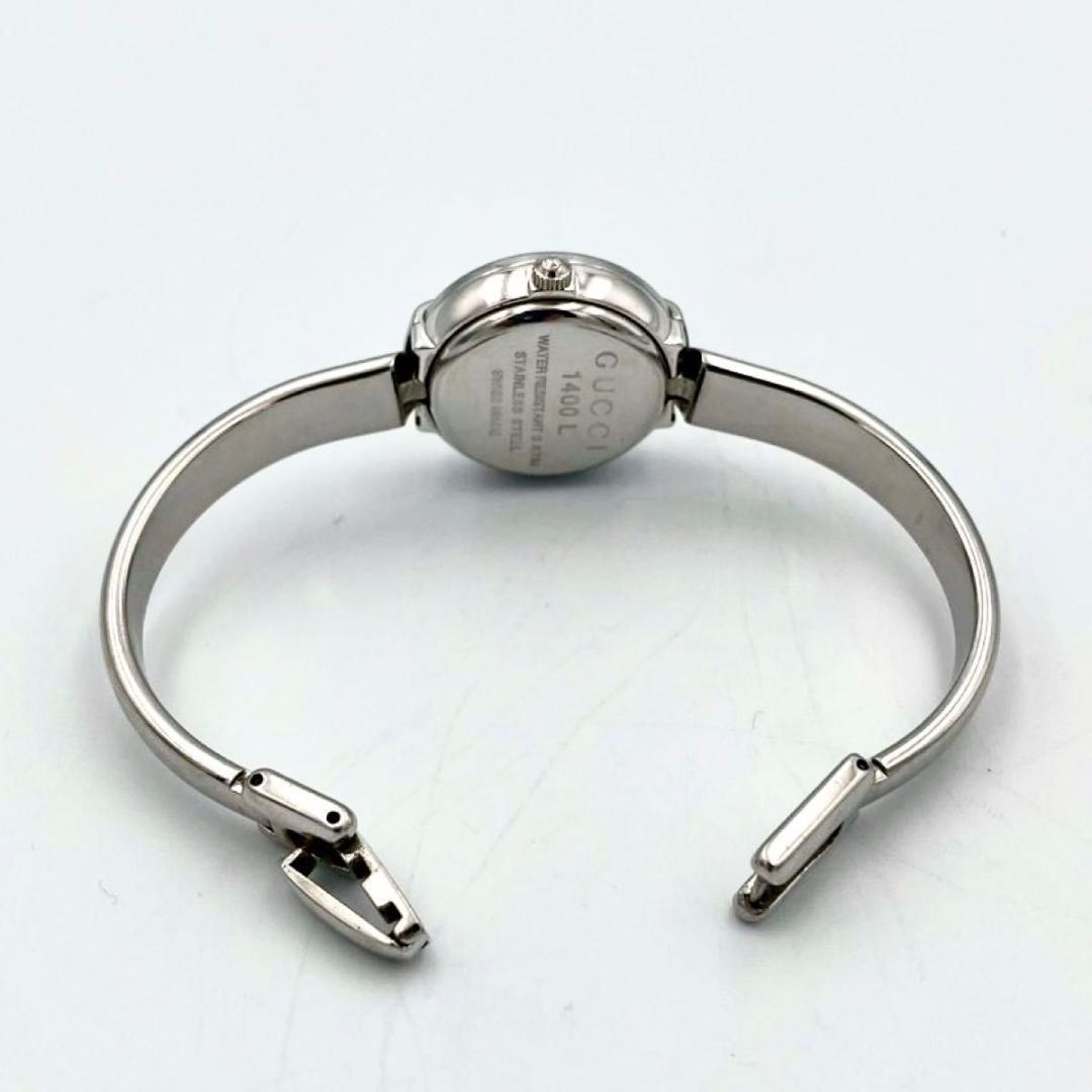 406 美品 新品電池 グッチ 1400L 腕時計 クォーツ バングルウォッチ