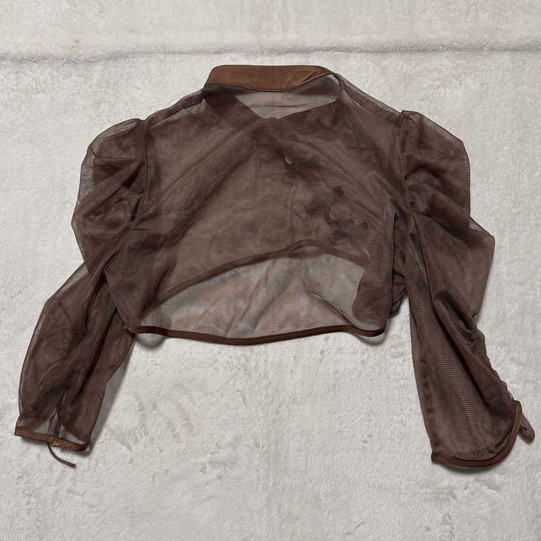 leja 透け感チャイナトップス付きロング丈キャミソールセットアップドレス