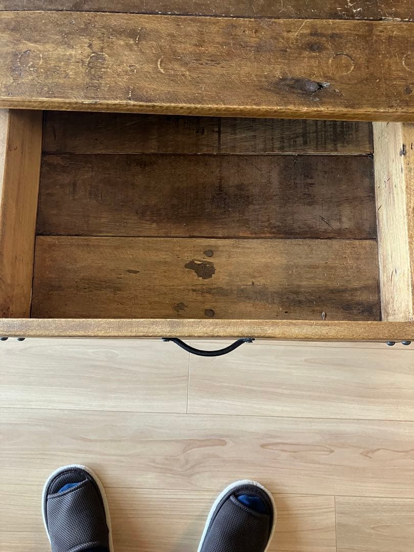 ウッド製サイドテーブル 引き出し付き