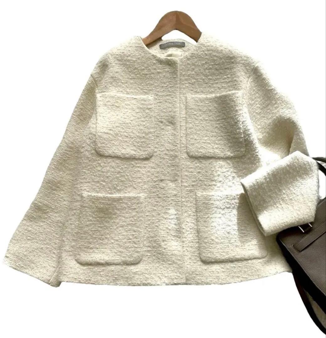 美品✨24AW セオリーリュクス Faro Aria ツィード ショート コート