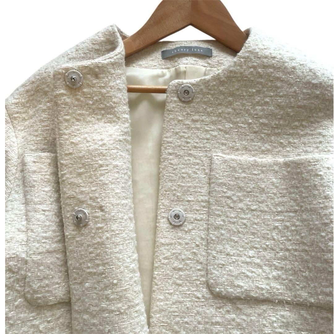 美品✨24AW セオリーリュクス Faro Aria ツィード ショート コート