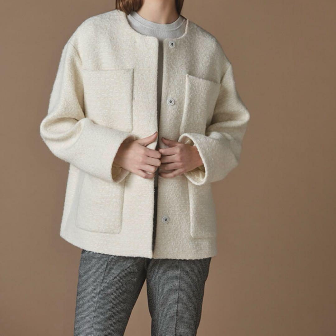 美品✨24AW セオリーリュクス Faro Aria ツィード ショート コート