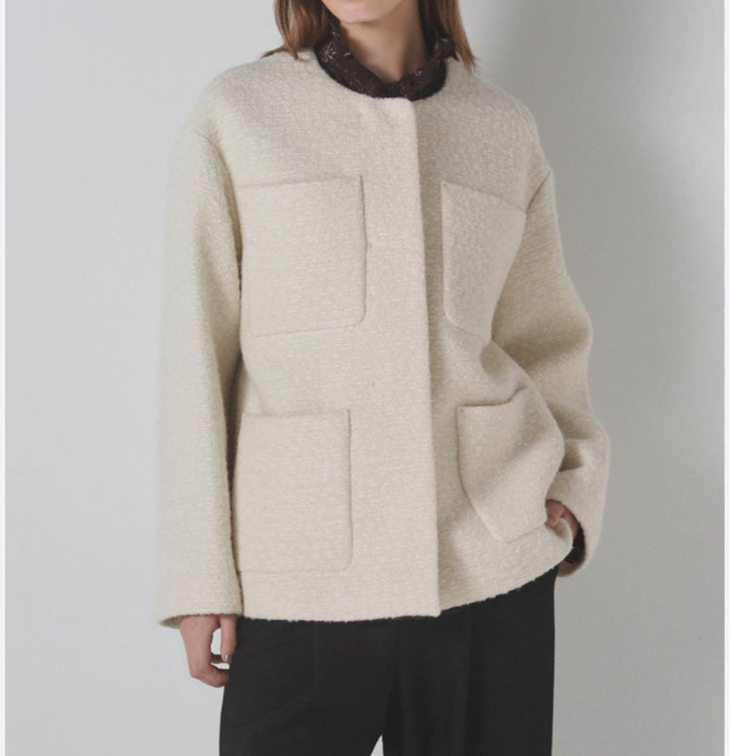 美品✨24AW セオリーリュクス Faro Aria ツィード ショート コート