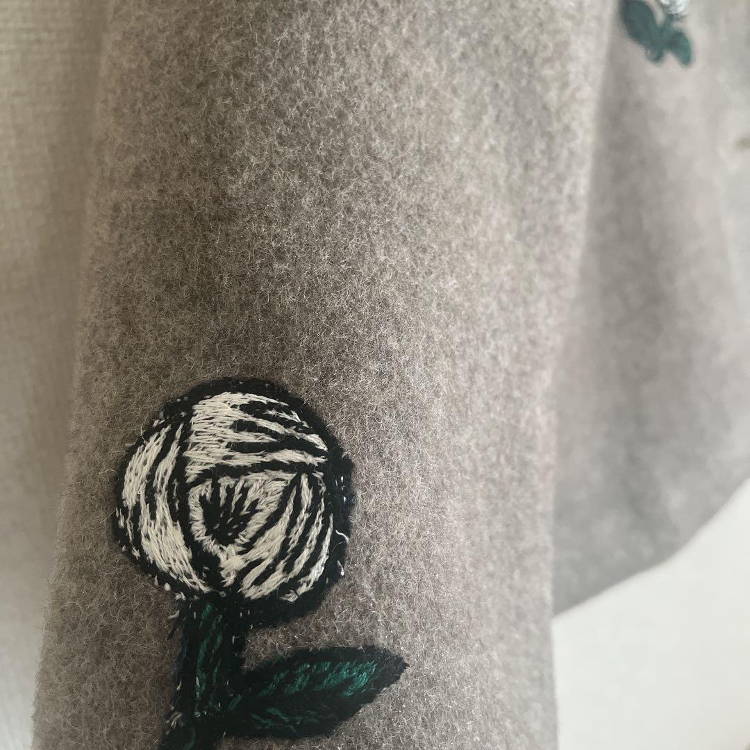 ミナペルホネン　rosy モカ　ウール　ジャケット　コート　総裏　ハンドメイド