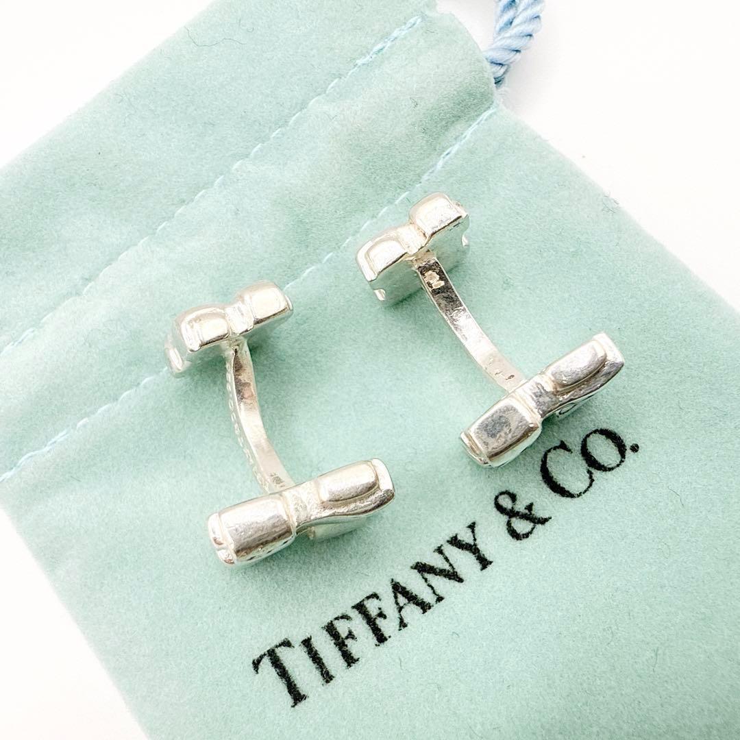 2527-1 【保存袋付き】Tiffany カフス ウォーブン メッシュ