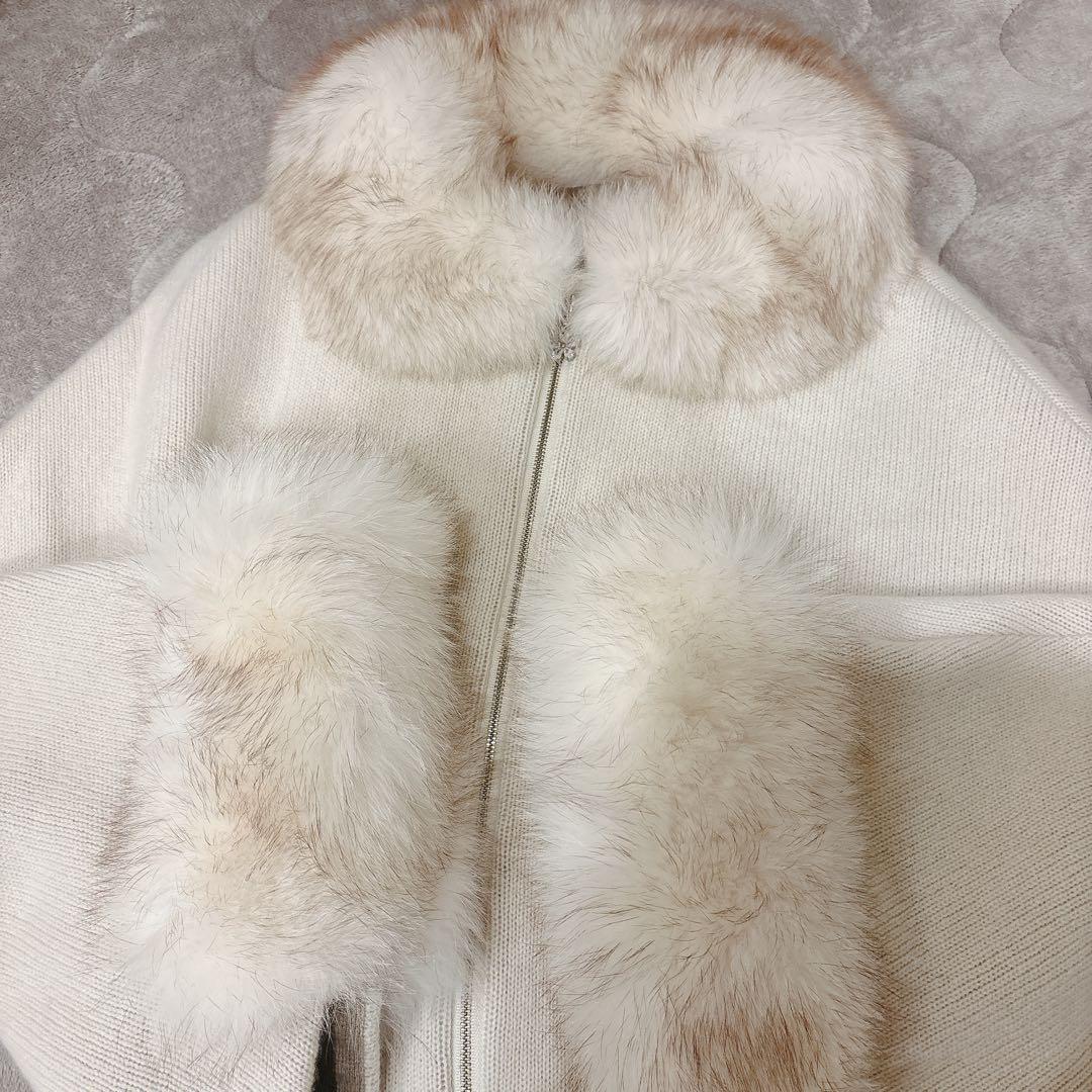 Reneルネ2022年AW フォックスファーニットケープ