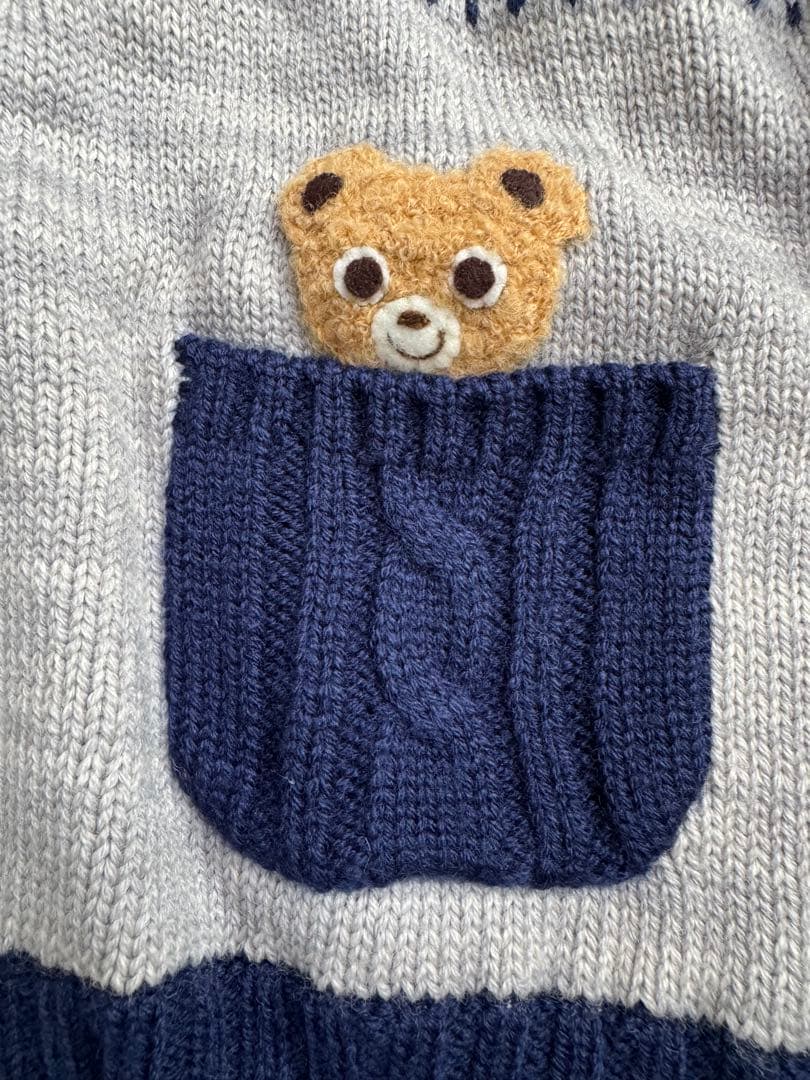 【新品・未使用品】ミキハウス　プッチー　カウチンセーター　ジャケット　110cm