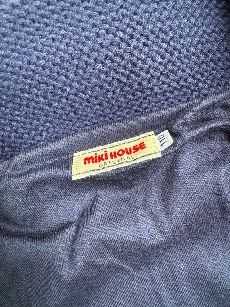 【新品・未使用品】ミキハウス　プッチー　カウチンセーター　ジャケット　110cm