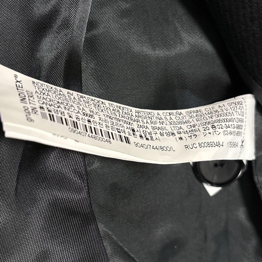 美品　ZARA マンテコ ダブルチェスターコート ブラック　L 人気完売品