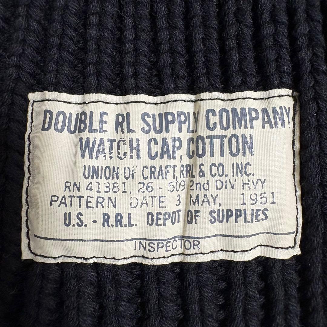 【美品】RRL ニット帽　ブラック　黒