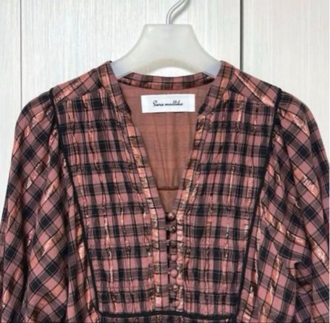 lala☆サラマリカ　コットンチェックワンピース