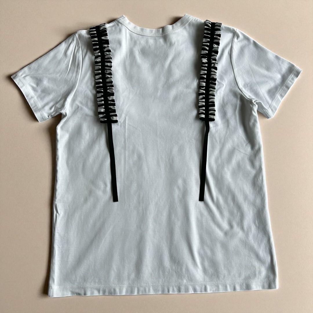 美品✨BORDERS at BALCONY サスペンダー Tシャツ 白　レア