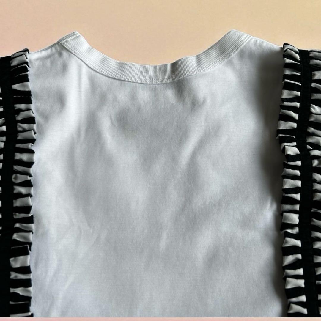 美品✨BORDERS at BALCONY サスペンダー Tシャツ 白　レア