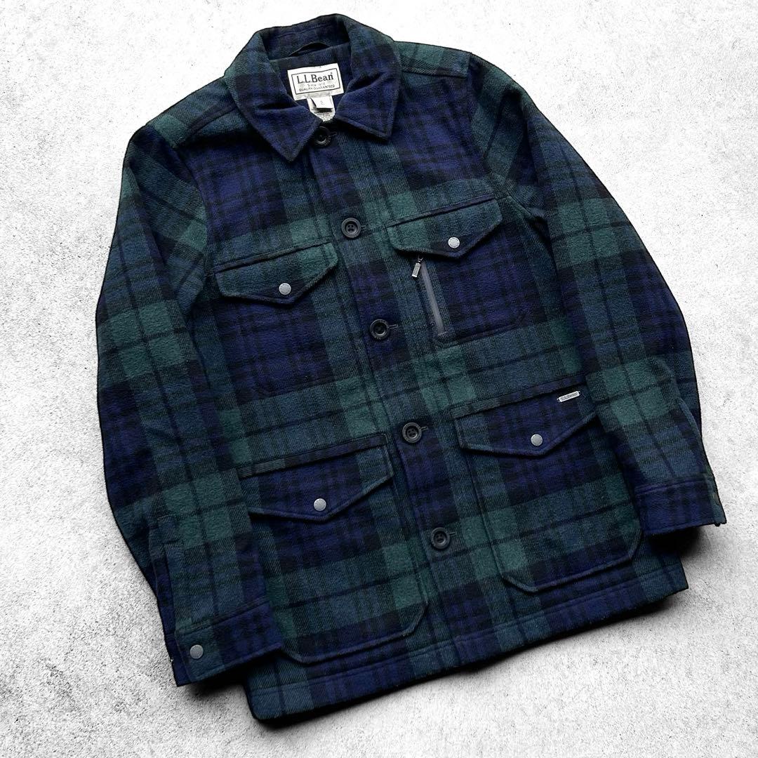 90s L.L.Bean エルエルビーン チェック柄 メルトン ウールジャケット