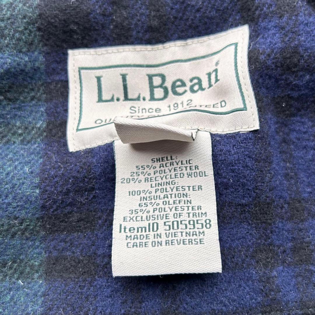 90s L.L.Bean エルエルビーン チェック柄 メルトン ウールジャケット