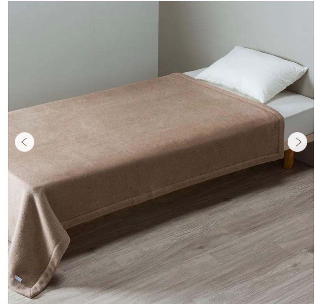 西川　カシミヤ100%毛布　シングル　ベージュ