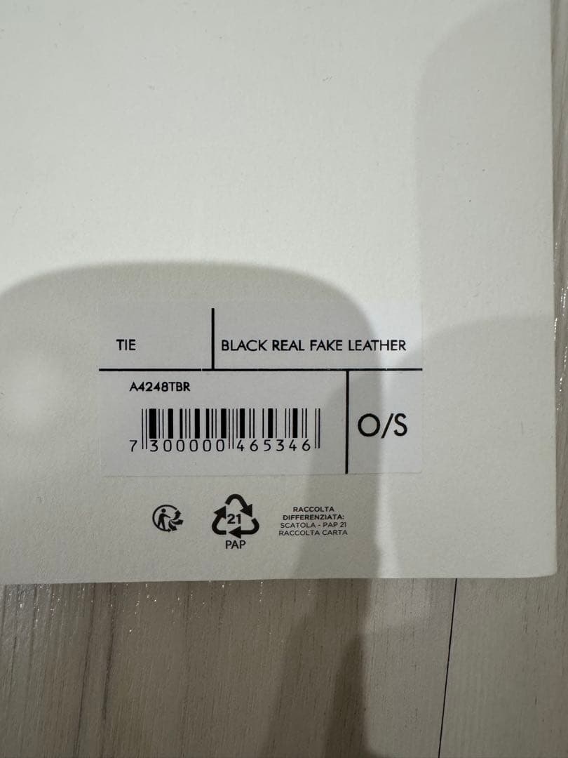 小物 OUR LEGACY TIE Black Real Fake Leather