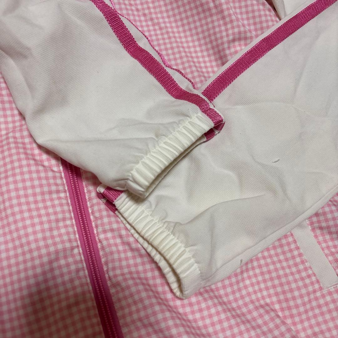 adidas ギンガムチェック CLIMALITE ジップアップジャケット