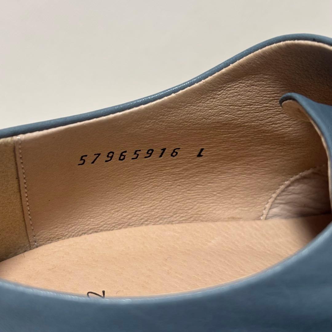 サリースコット レースアップシューズ ブルー　Lサイズ