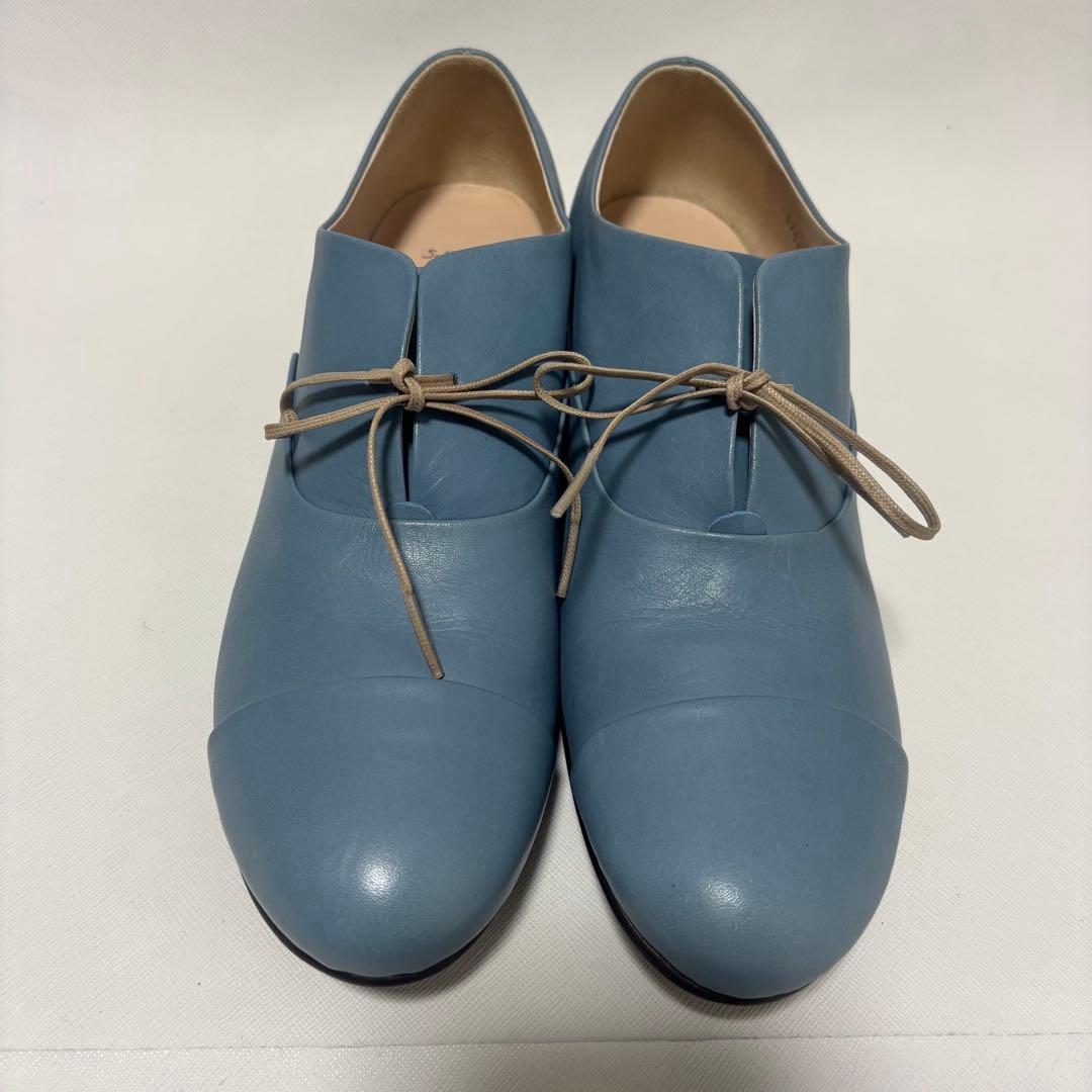 サリースコット レースアップシューズ ブルー　Lサイズ