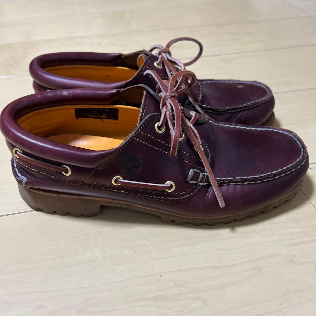 Timberland 3eyeバーガンディ デッキシューズ