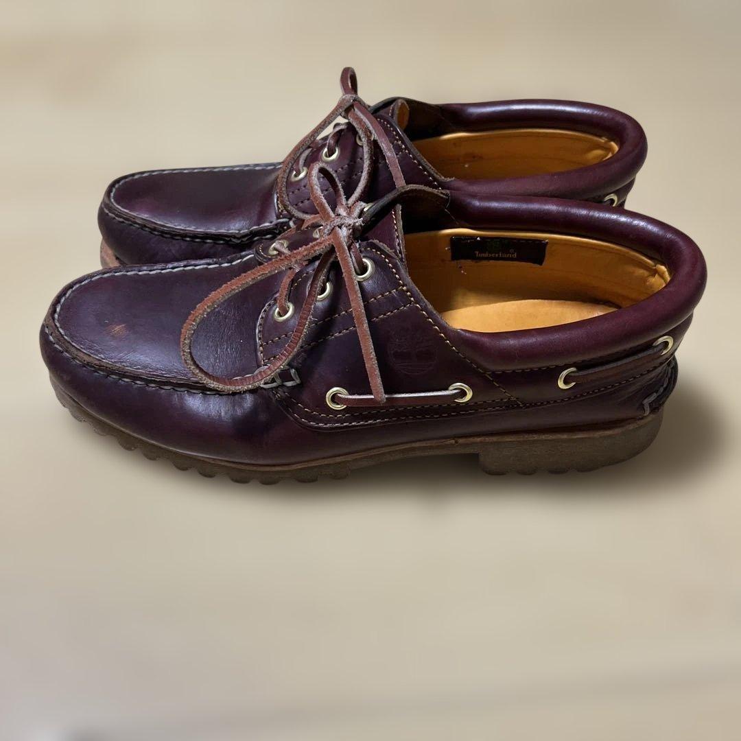 Timberland 3eyeバーガンディ デッキシューズ