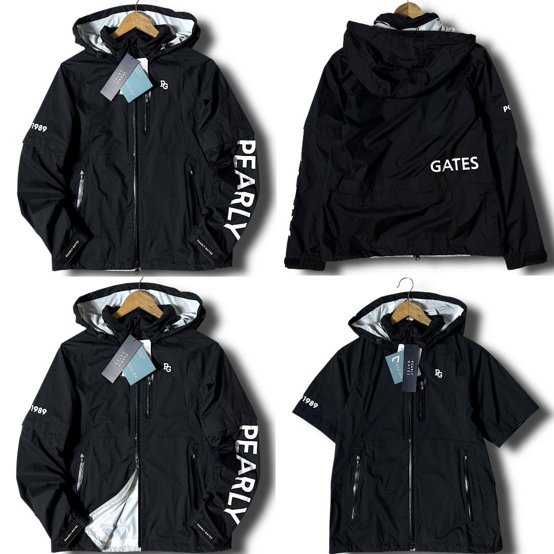 定価39,600円 パーリーゲイツ ビッグロゴ 半袖にもなる! レインジャケット