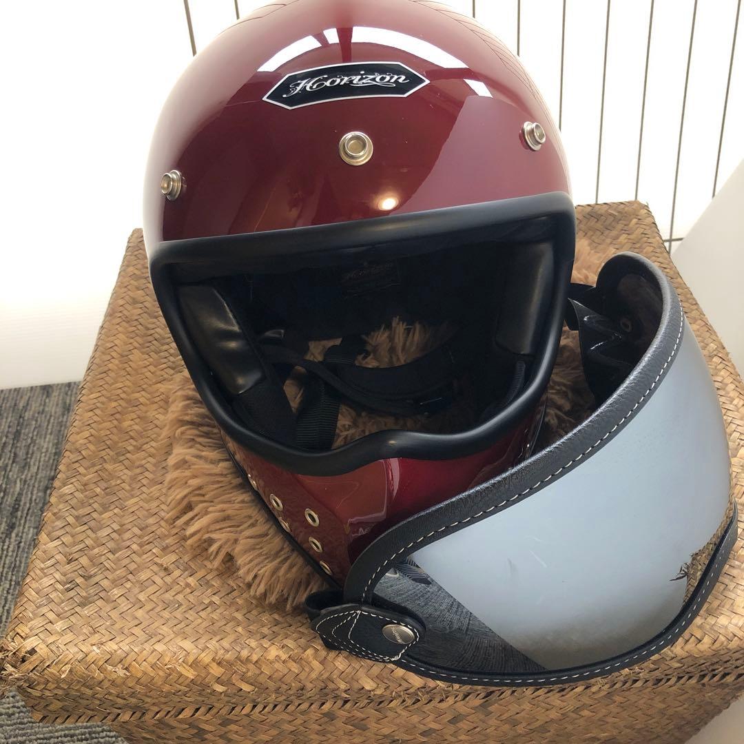 Horizon フルフェイスヘルメット Lサイズ レッド　ゴーグル付き！！