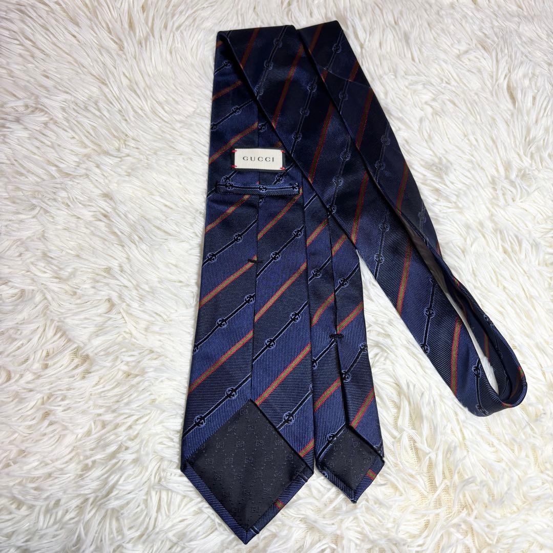 ✨現行✨【ほぼ未使用】GUCCI ネクタイ　GG柄　イターロッキング