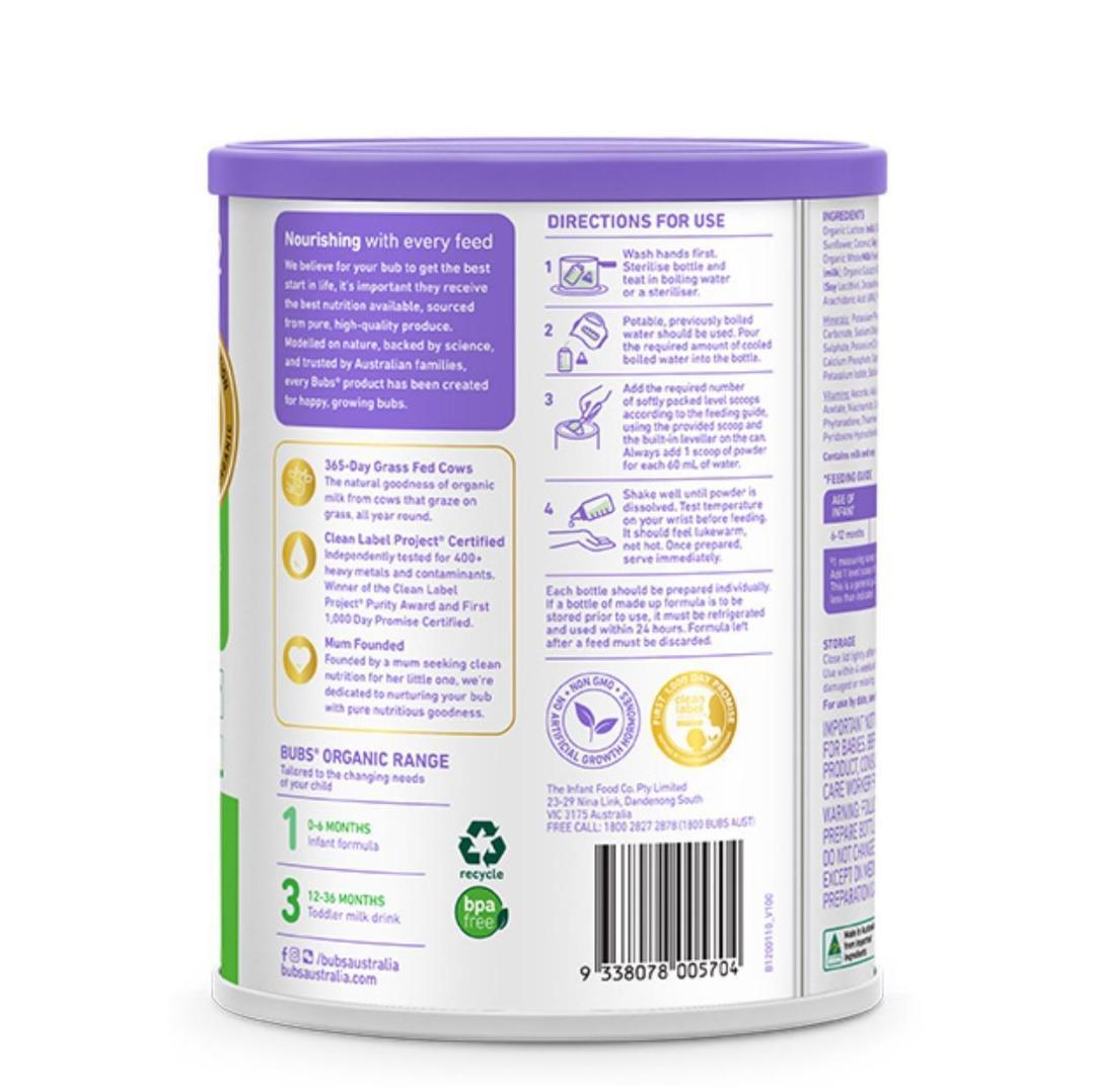 2缶 Bubs バブズ オーガニック 粉ミルクステップ2 AnaMuni出品