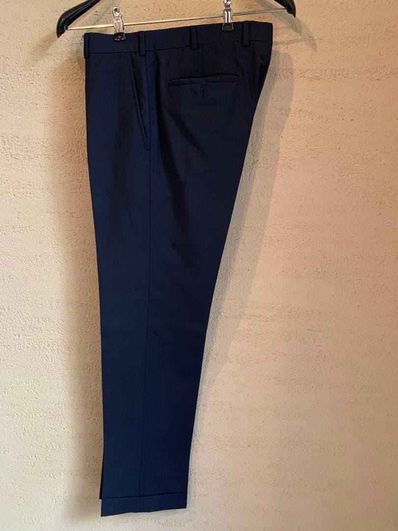 美品PRADAプラダイタリーメンズ2ボタンセットアップスーツ46R/Mネイビー