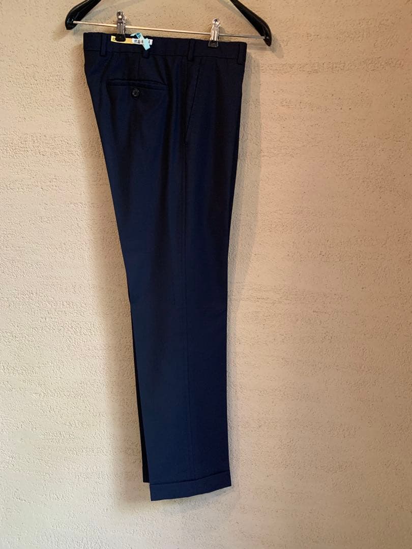 美品PRADAプラダイタリーメンズ2ボタンセットアップスーツ46R/Mネイビー