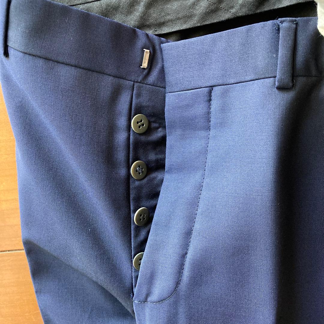 美品PRADAプラダイタリーメンズ2ボタンセットアップスーツ46R/Mネイビー