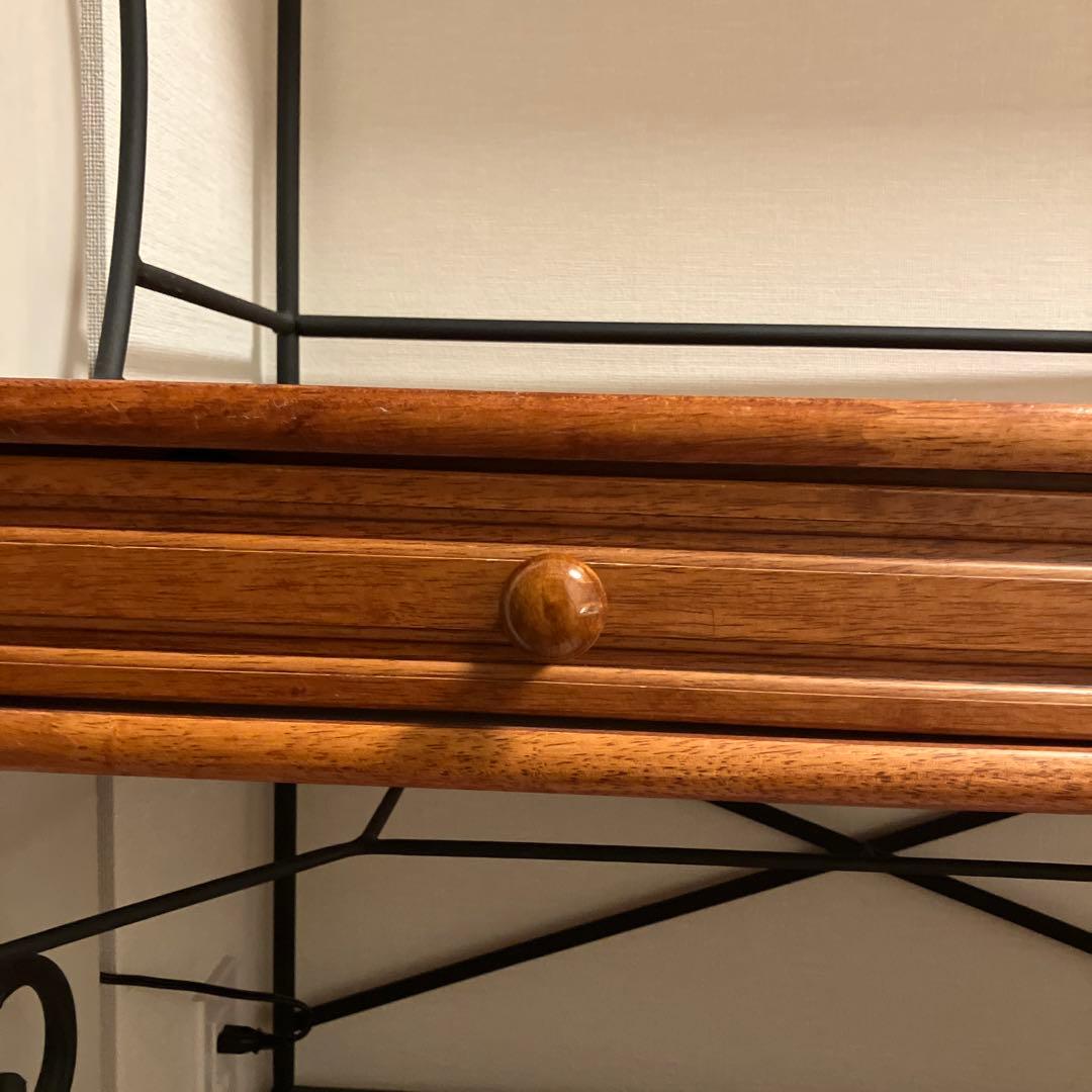 デスク　アイアン　上棚付き　アンティーク風　送料込み