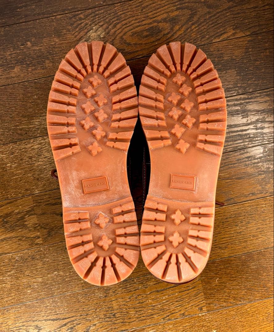 【Lands' End】ランズエンド レザーレースアップ ボートシューズ