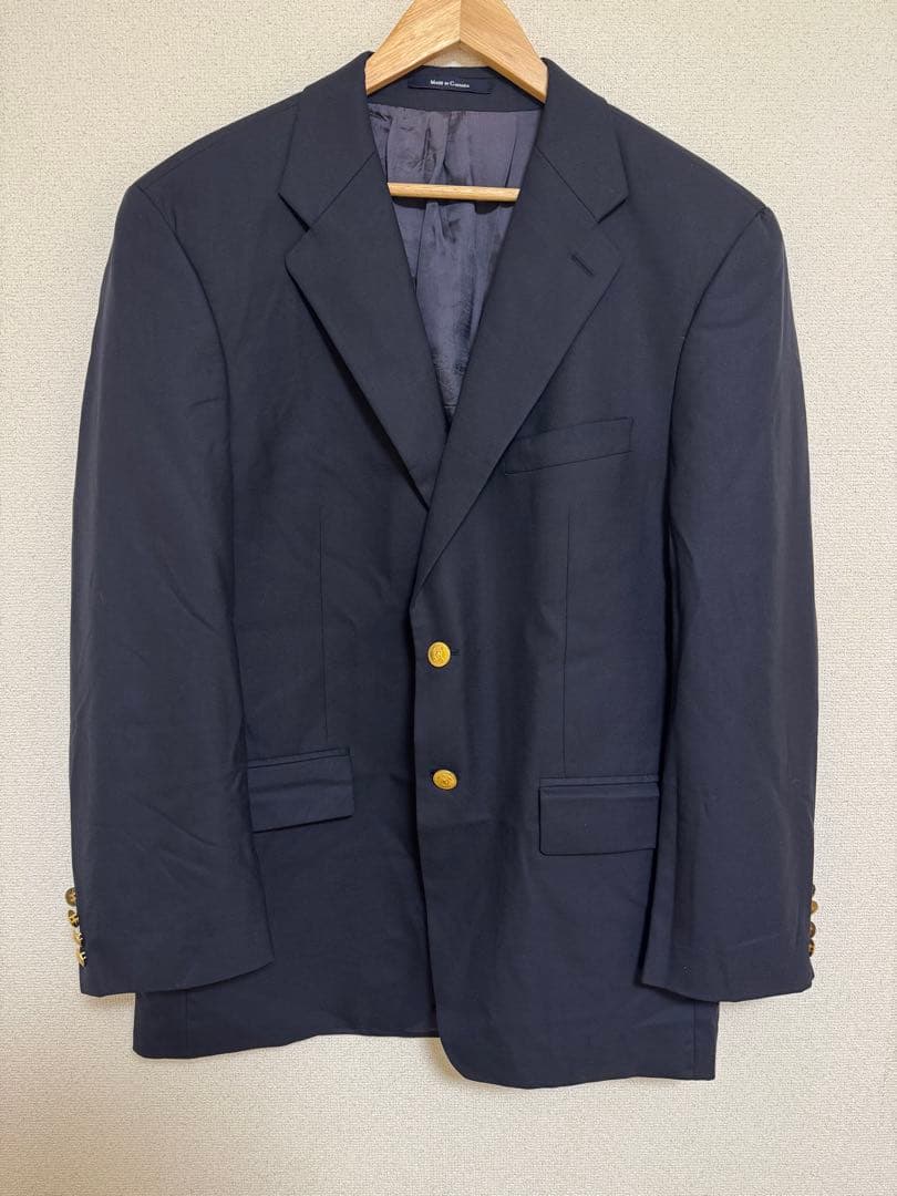 【美品】Ralph Lauren 紺ブレ カナダ製　ウール100%