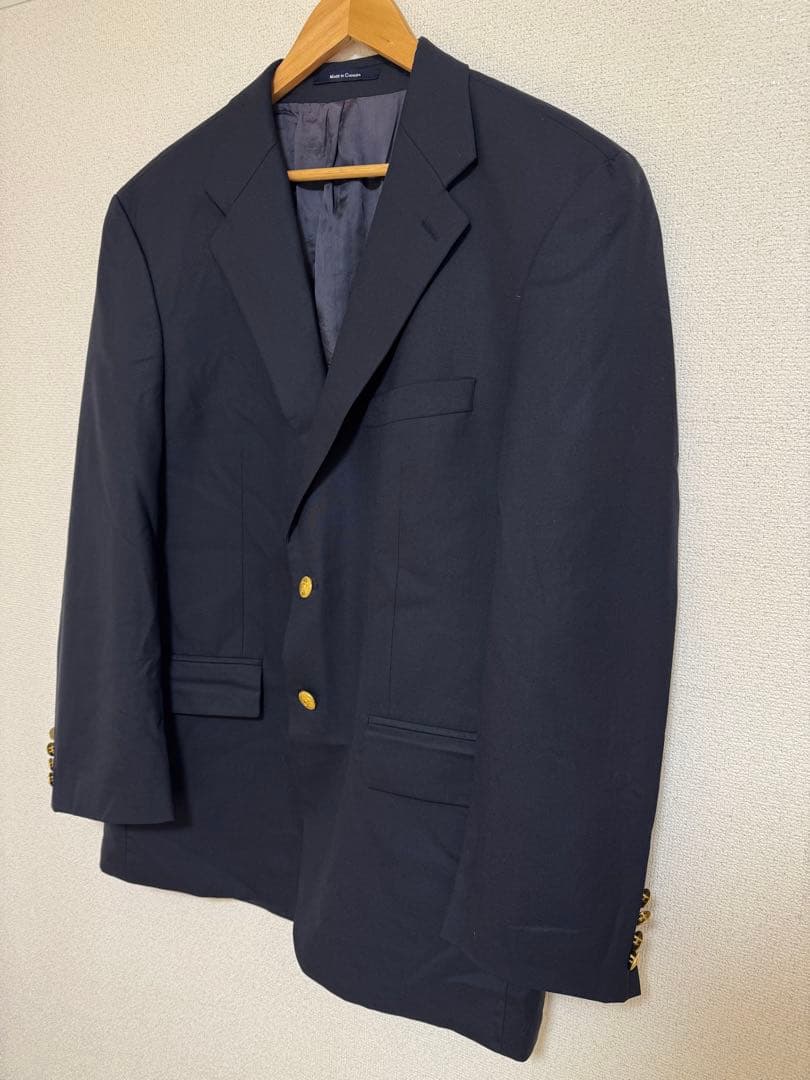 【美品】Ralph Lauren 紺ブレ カナダ製　ウール100%