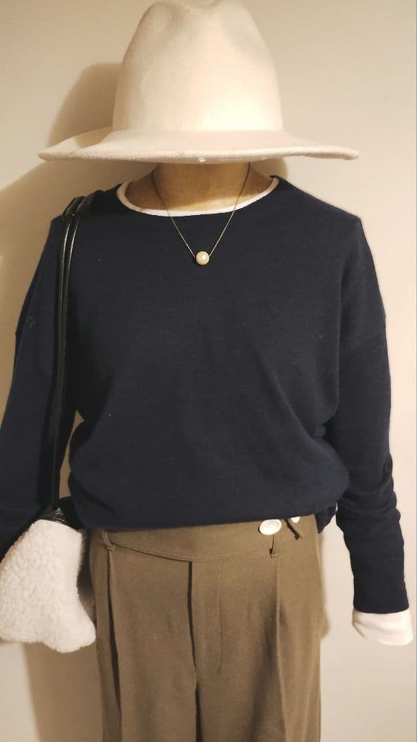 みーちゃん様 C6687 カシミヤニット×パンツコーデ