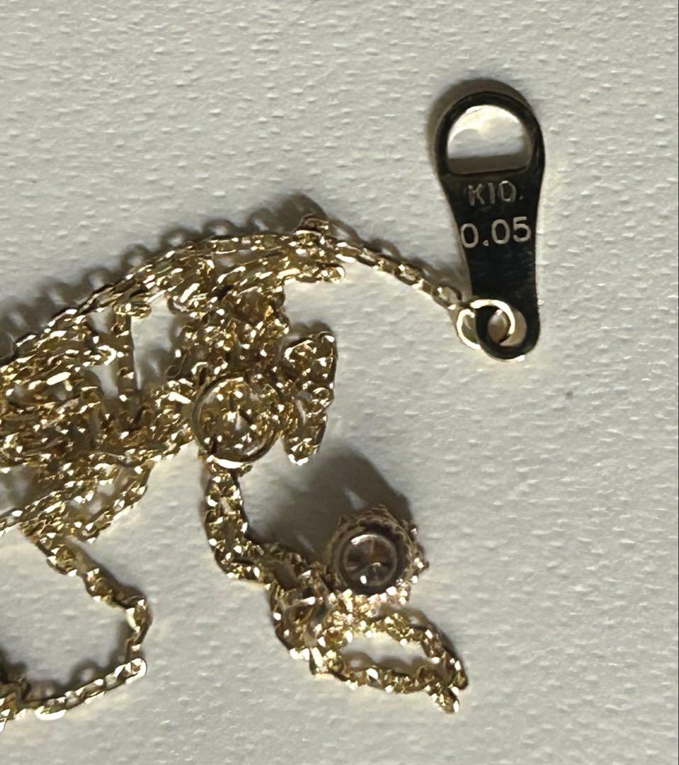 ノジェス　K10 1粒ダイヤ　0.05CT ネックレス