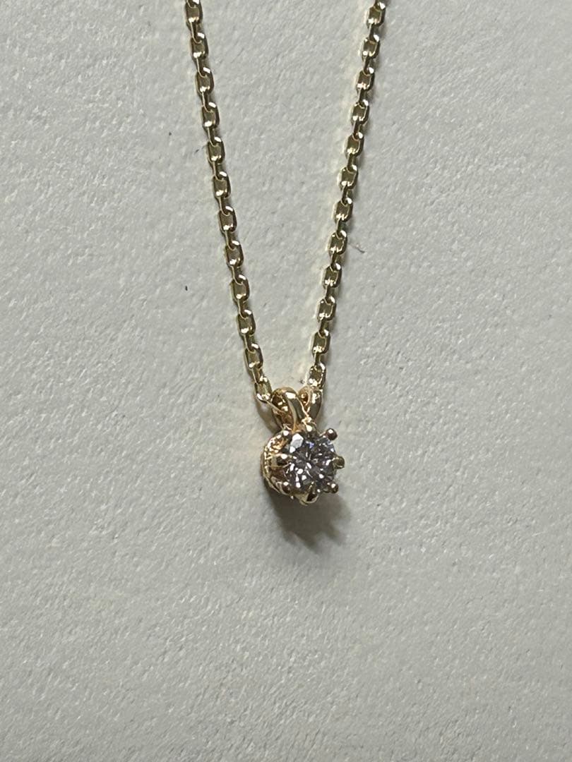 ノジェス　K10 1粒ダイヤ　0.05CT ネックレス