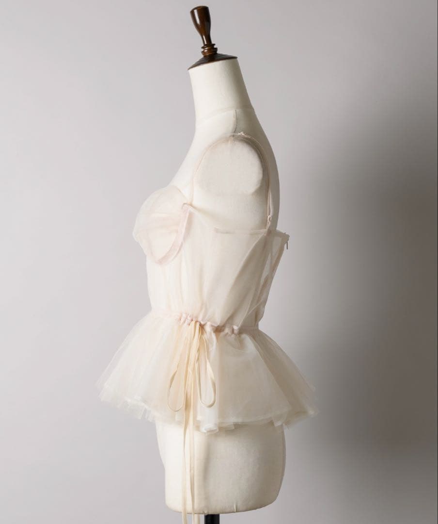 LA BELLE ETUDE ペプラムビスチェ ホワイト