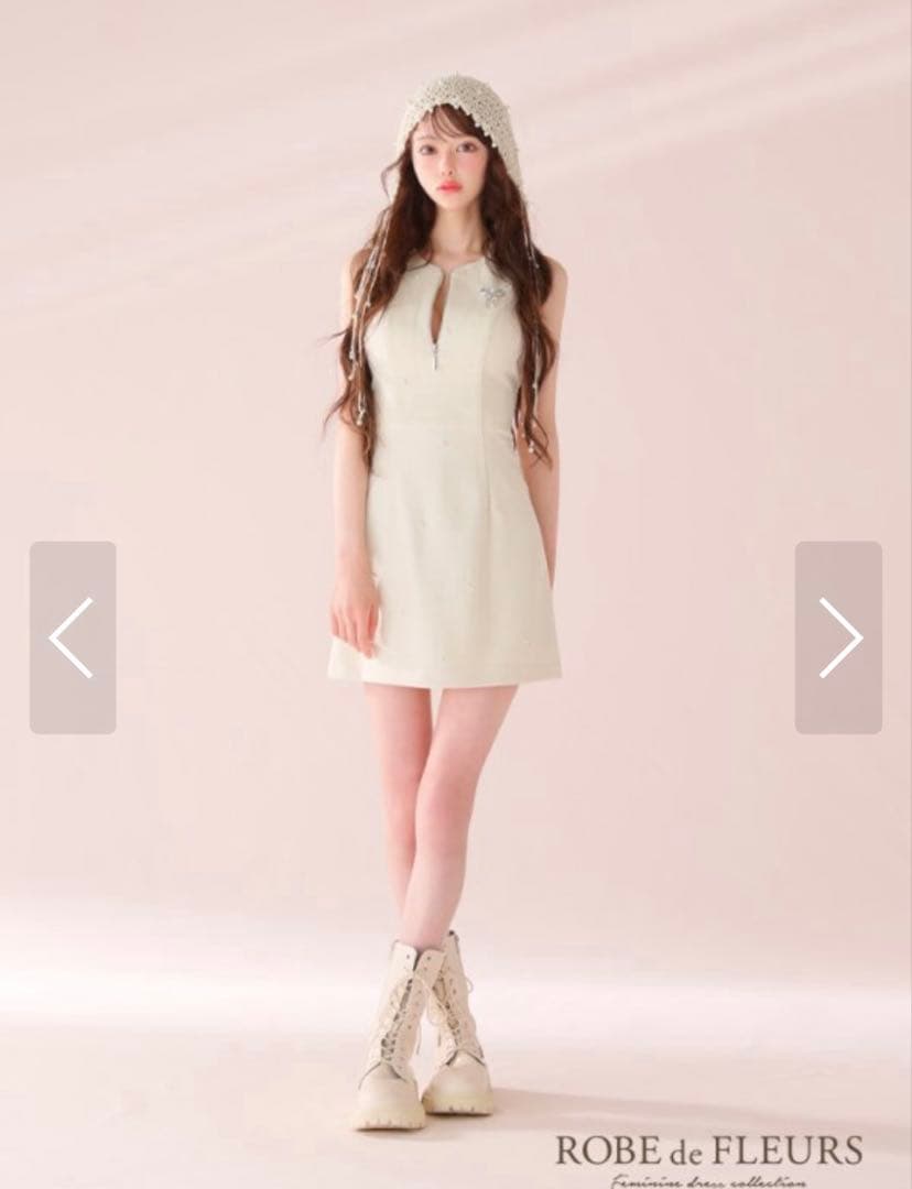 【ROBE de FLEURS/ローブドフルール】リボンビジュー [OF08]