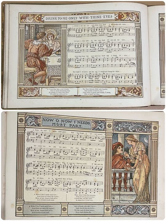 No.44超希少 アンティーク 古書 洋書 大型楽譜絵本 ウォルター・クレイン