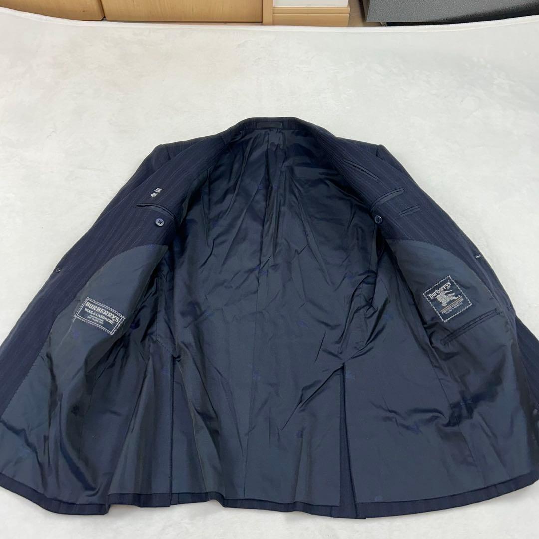 I236 M バーバリー カシミヤ混 スーツ上下 ネイビー メンズ