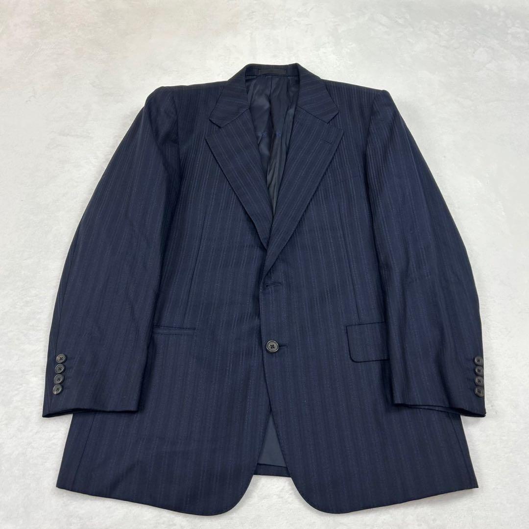 I236 M バーバリー カシミヤ混 スーツ上下 ネイビー メンズ