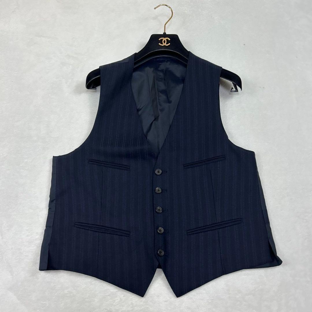 I236 M バーバリー カシミヤ混 スーツ上下 ネイビー メンズ