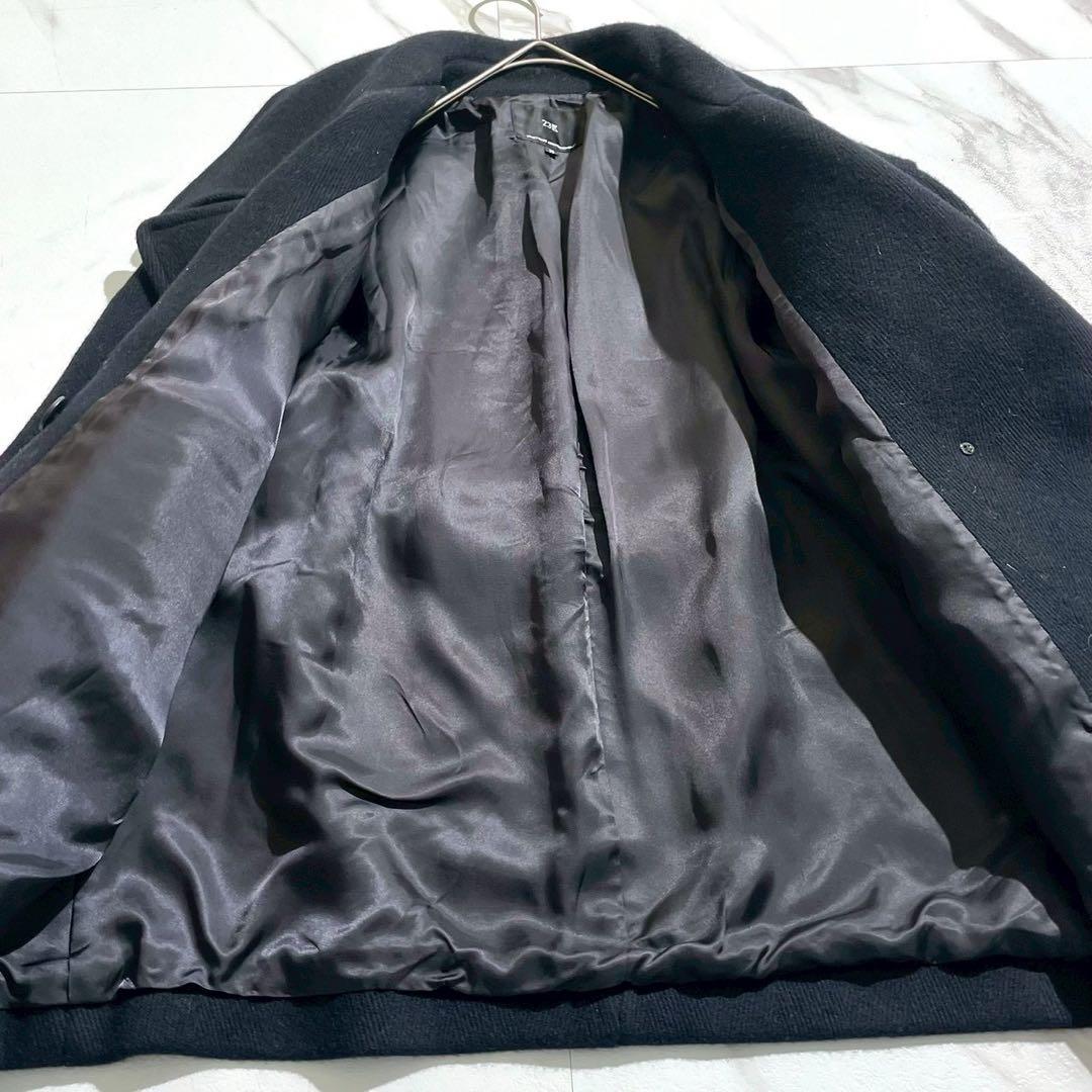 22AW✨ 23区 ヘリンボーンショートピーコート ネイビー ウール 完売品